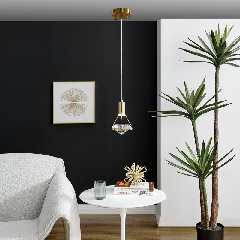 Luminaire suspendu géométrique à 1 lumière Shumake