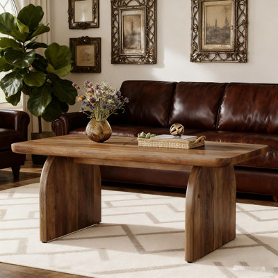 47" Japandi Rectangular Coffee Table