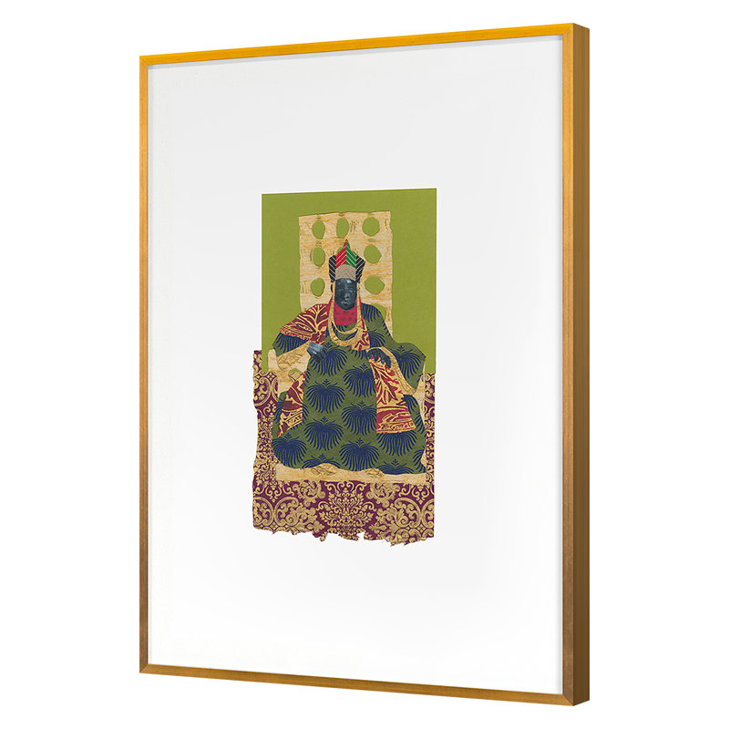 African Royals 1 Print by Ngo, PC, Gold Single Picture Framed
