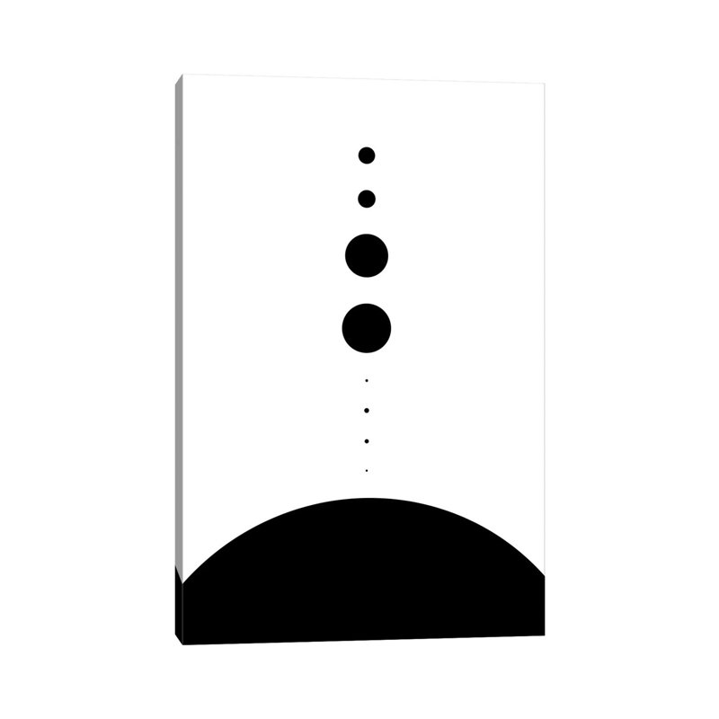 Planètes à l'échelle II - impression, H 18 po x l 12 po x 1,5 po, Toile tendue, Pas de tapis