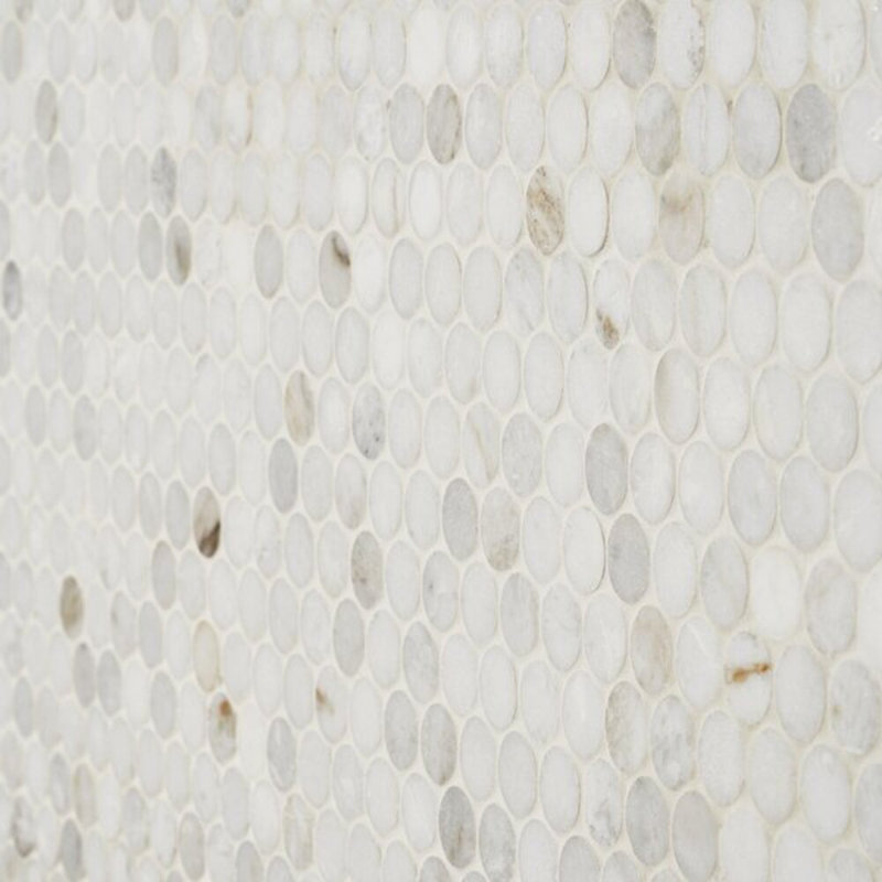 Alaska White 2" Hexagon Polished Marble Mosaic Tile