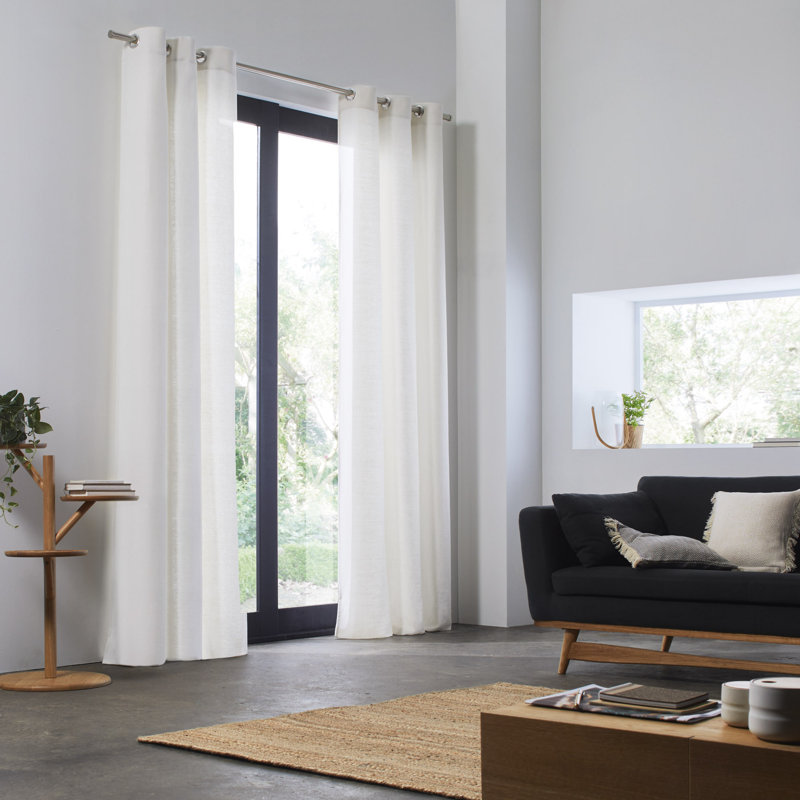 Aubin Pencil Pleat Room Darkening Single Curtain, 145 W cm x 285 D cm