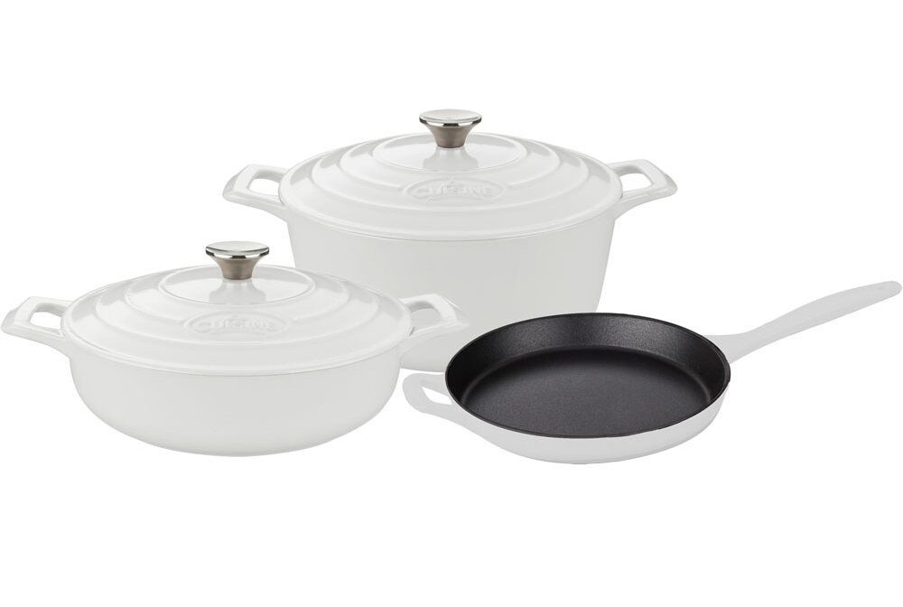 La Cuisine 5-Piece Enameled Cast Iron Cookware Set & Reviews