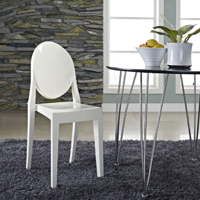 Alfonzo Modern Contemporary Art Deco Stackable Stacking Molded Acrylic Luctie photography Kitchen Dining Chair Side Armless Desk Patio Indoor Outdoor