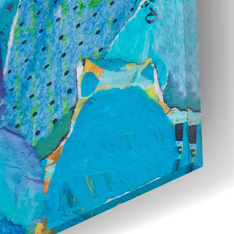 «Blue Spiral» par St. Hilaire Elizabeth, H 12 po x l 12 po x P 0,13 po