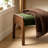 Chenille Upholstered Bench With Solid Wood Leg-928347070