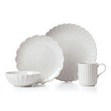French Perle Scallop 4-Piece Place Setting