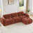 110.7" Upholstered L-Shaped Boneless Sectional With Ottoman-1817936870