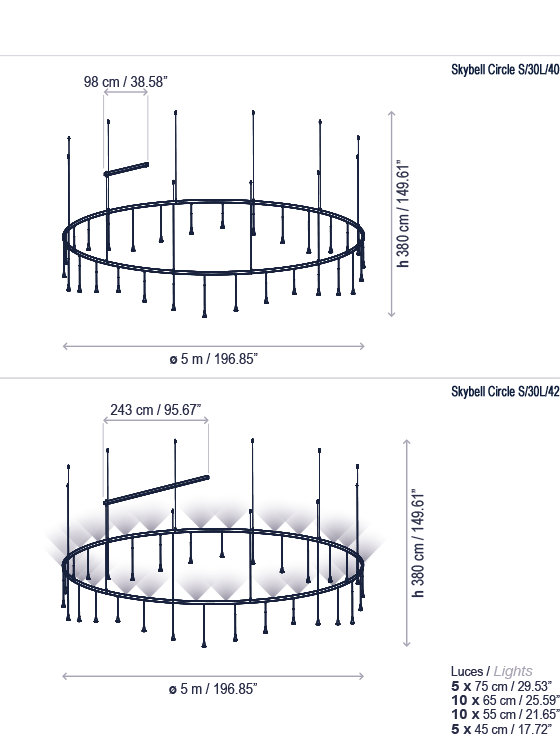 Skybell 30 - Light LED Chandelier