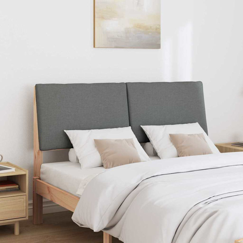 Solid Wood Headboard, EU Double - 140 x 200 cm, Brown, Dark Grey