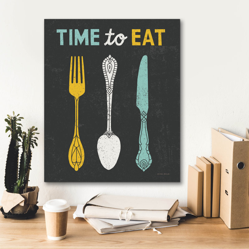 Art mural sur toile Epic Graffiti «Retro Diner Time To Eat» par Michael Mullan, H 24 po x l 20 po x P 0,75 po