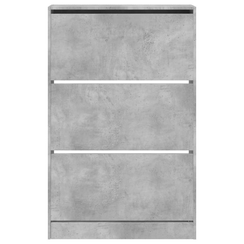 6 Pair Shoe Storage Cabinet, Concrete Grey