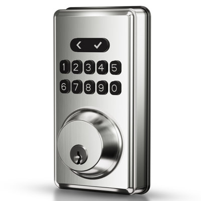 Verrouillage de porte sans clé, pêne dormant à clavier électronique pour la porte d'entrée, serrures intelligentes avec code numérique à 6 chiffres, verrouillage automatique, mot de passe anti-intrusion, installation facile