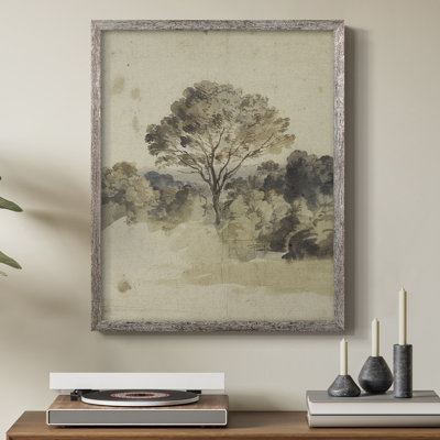 «Vintage Landscape CCLXI», reproduction encadrée - bois massif