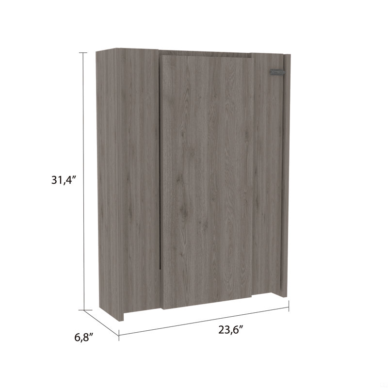 Wakeman Rectangle Foldable Desk, Gray