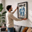 Study in Blue Botanical - Framed Print-1552461745-1552461750