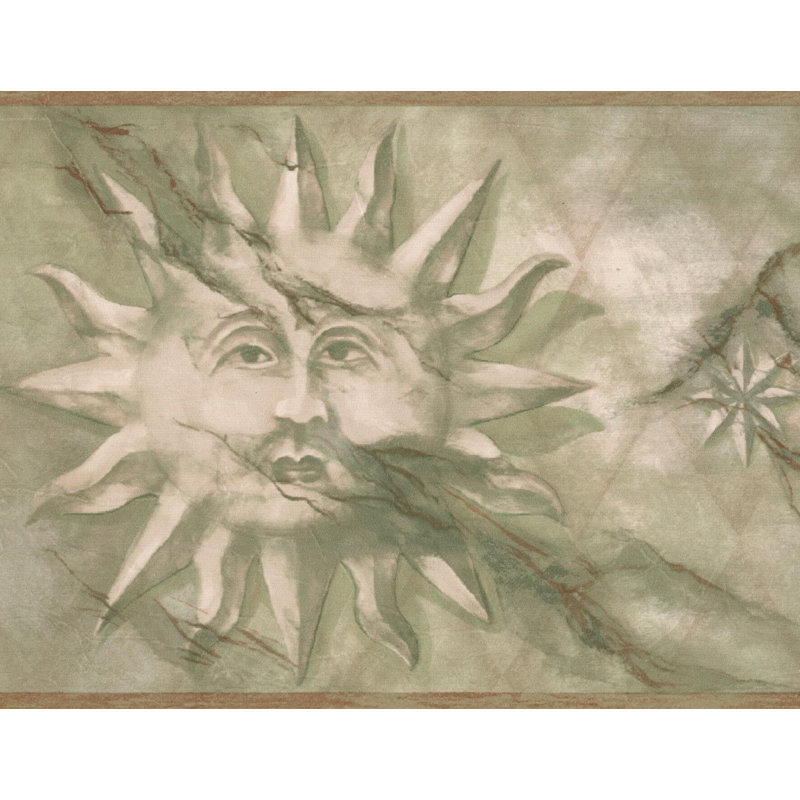 Bordure de papier peint Cavin, Vert