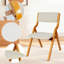 Ensemble de chaises pliantes rembourrées Lark Manor ™ avec structure, chaise empilable et assemblée en tissu, teck + beige