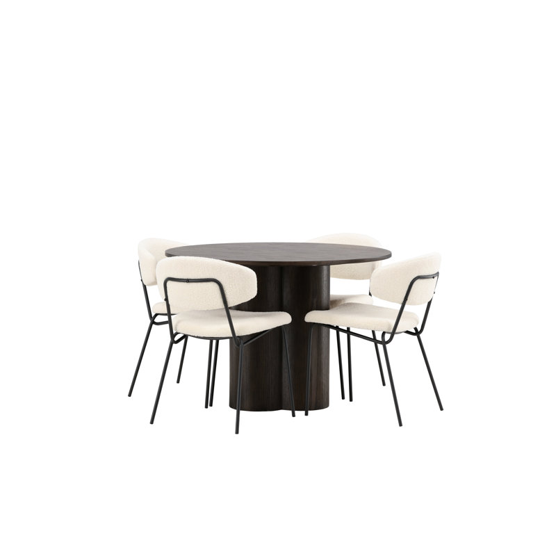 Kiowa 4 - Person Dining Set, Brown