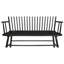 Chaise avec accoudoirs en bois noir Style
