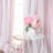 Pearl Beaded Tulle Overlay Room Darkening Grommet Curtains-1857839524-1857839579
