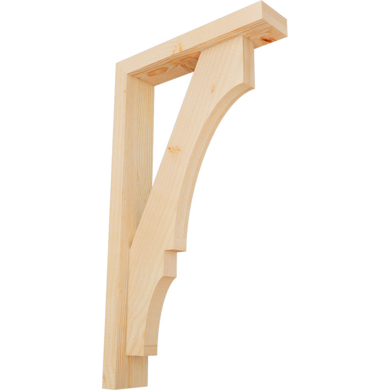 Support de bloc Balboa avec entretoise décalée, 28 x 16, Sapin Douglas de l 3 1/2 (lisse)