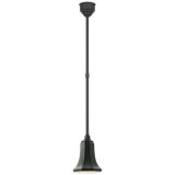 Thomas O'Brien, "Academy Pendant in Matte Black with 7.5" Soft Copper Savannah Shade
