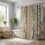 Rideau de douche standard 1 pièce Peach and Green Stripes-1366023817