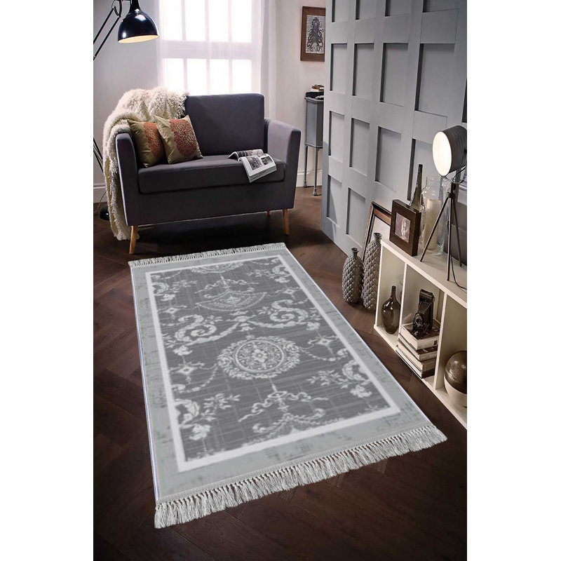 Luxurious Velvet Area Rug, 5.9 x 9.2 Feet | 100% Velvet Fabric, 100% Cotton Sole, 0.4 in Pile Height | Antibacterial, Non-Slip, Machine Washable | Elegant 3D Digital Print for Living Room & Bedroom Decor