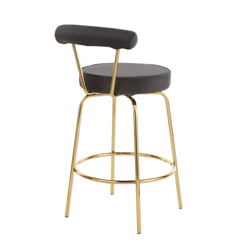 Contemporary Counter Stool, Doré, Noir