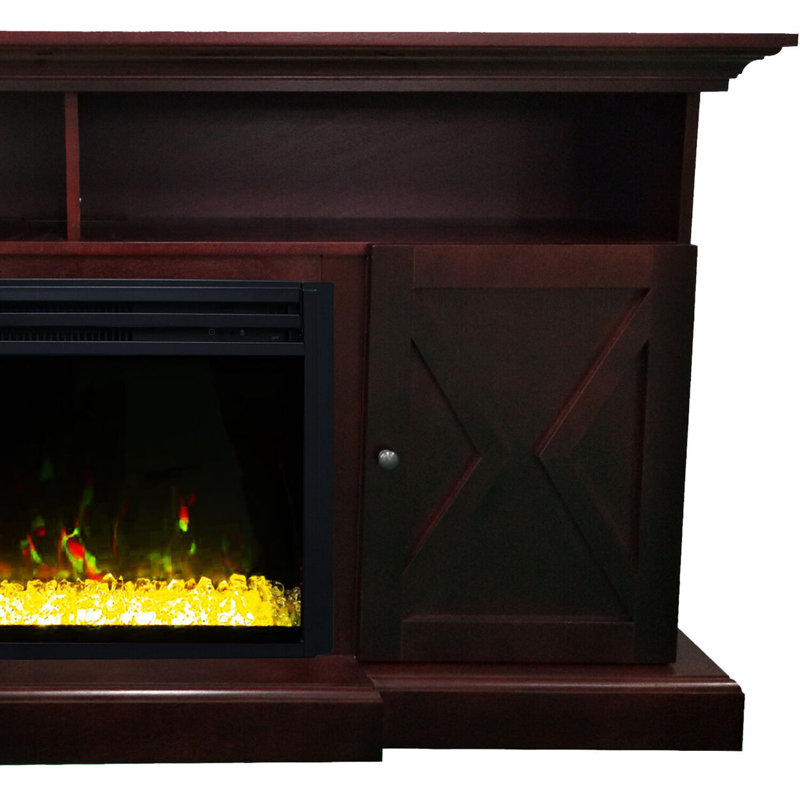 Summit Cambridge 13.8 " W Electric TV Stand with BTU 5115, Mahogany