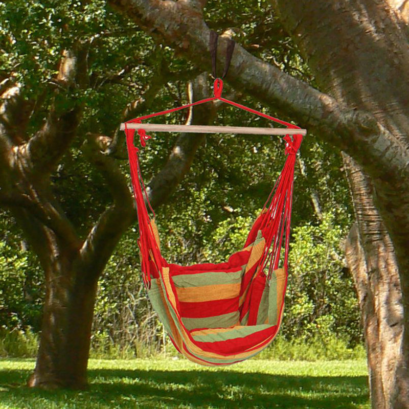 Samira Hanging Chair, Red, green and yellow