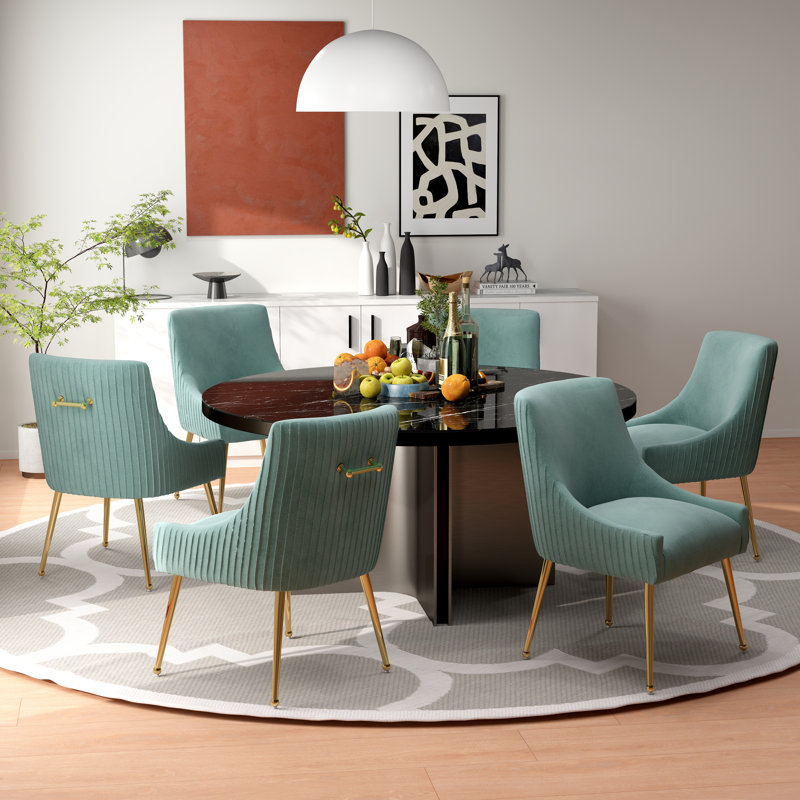 Chaise de salle à manger Baudel, Vert menthe