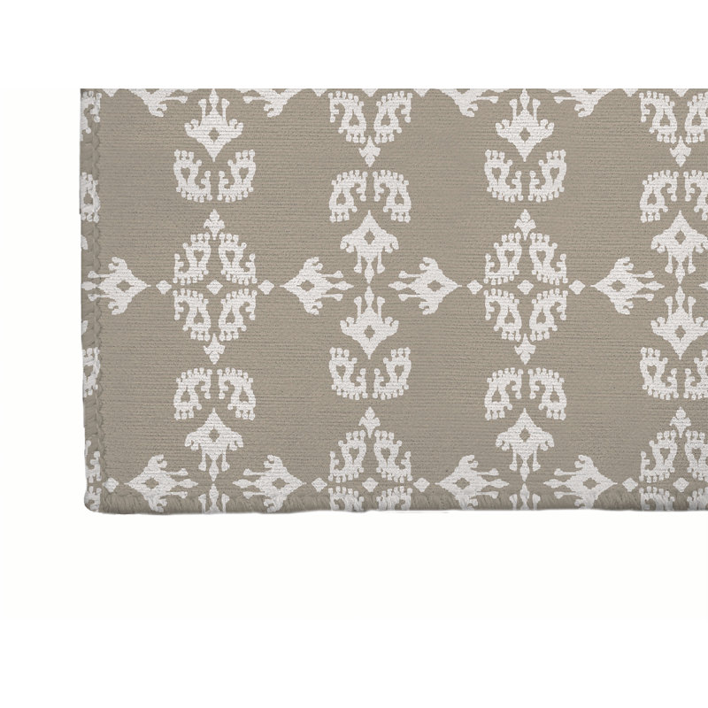 Cassia Kitchen Mat, Taupe, Rectangle 5' x 7'