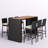 Arayla Rectangular 6 - Person 73" Long Bar Height Dining Set with Cushions