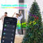 Arbre de Noël illuminé par une application avec lumières RVB multicolores, facile à assembler pour la maison ou la fête-160661527