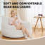 Corduroy Bean Bag Lounge Chair with Foam Filling