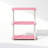 Furinno Turn-N-Tube 3-Tier Multipurpose Compact Display Rack, Shelving Unit, Bookcase, Pink/White-98104135-105401850