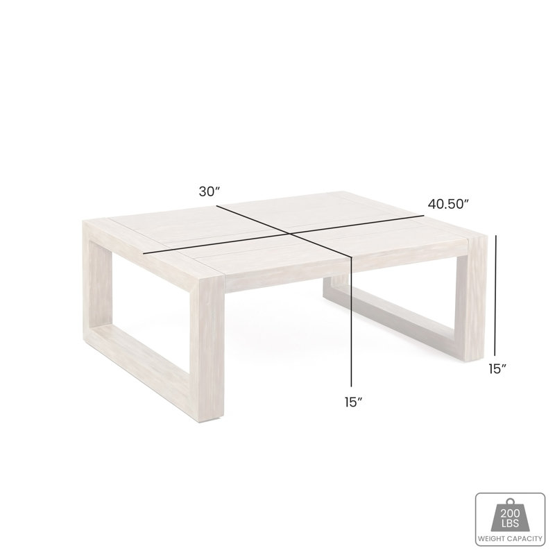Table basse d'extérieur en bois d'eucalyptus Adasai