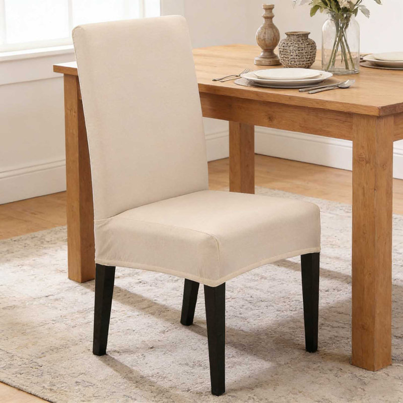 Polyester Box Cushion Dining Chair Slipcover