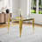 4 - Person Square Glass Top Dining Set-2068561075-2068561078-2068561081