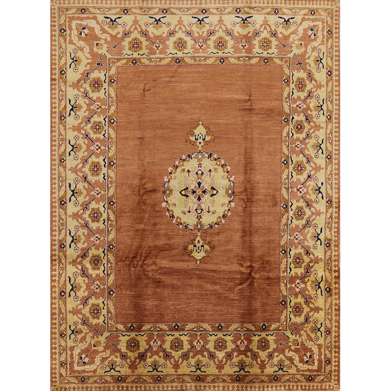 Tapis brun à motif oriental, Rectangle 8 pi x 12 pi