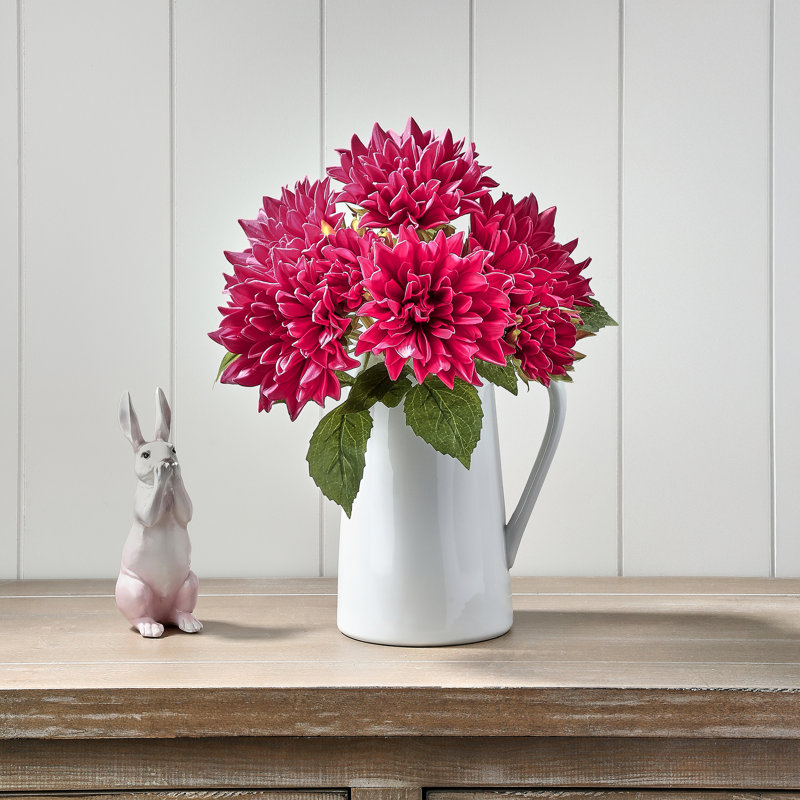 Ensemble de dahlia 14 "Pu Summer, Ensemble de dahlia rose vif chaud