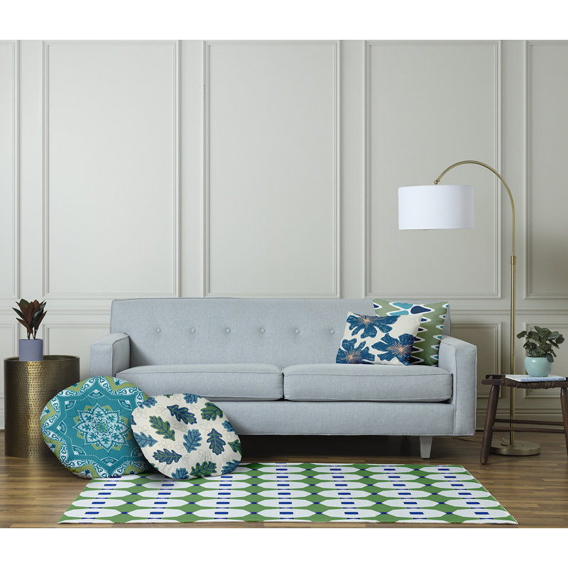 Coussin 334_Retro Leaves, 26 po x 26 po