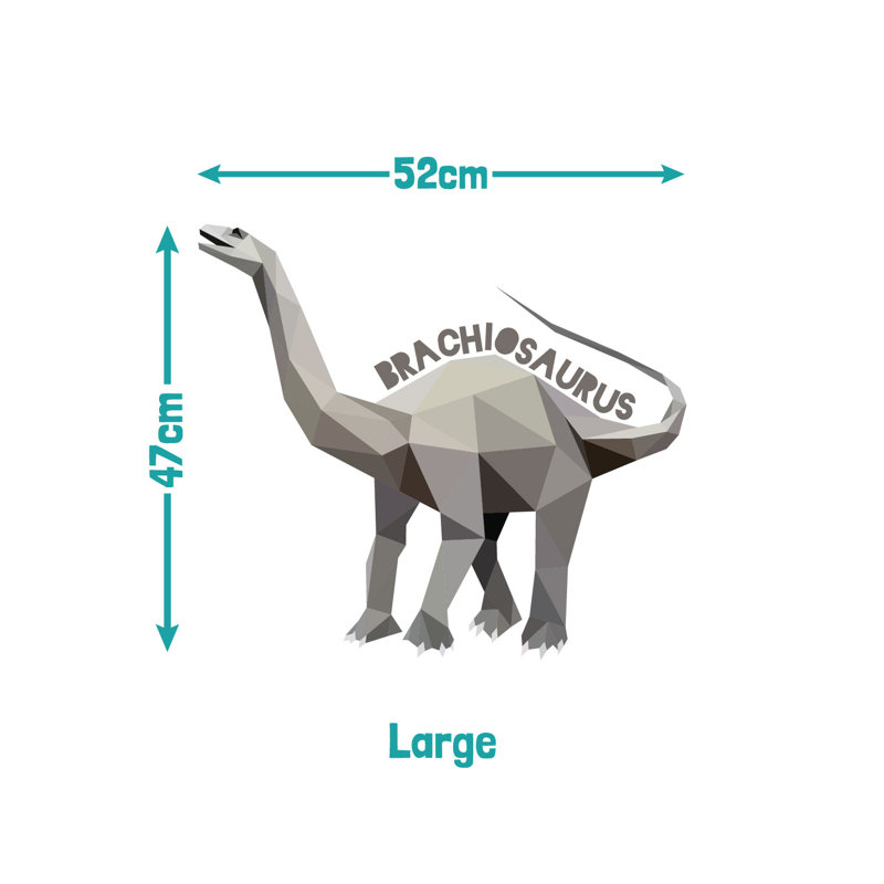 Geometric Dinosaur Wall Stickers with Names