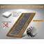 Tapis d'escalier géométrique gris foncé