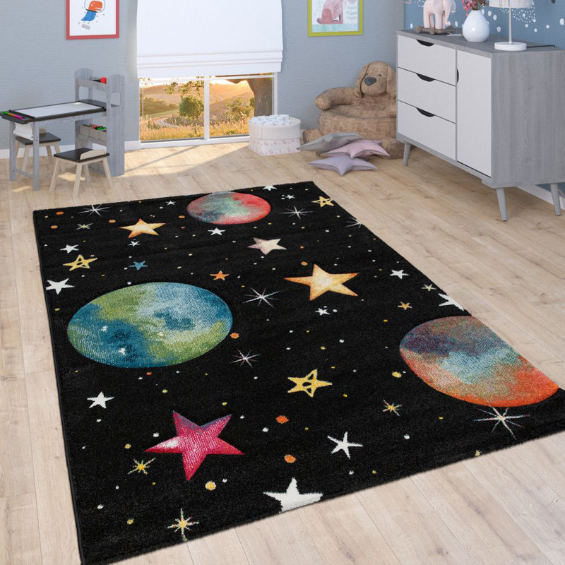 Balfour Flatweave Black Rug, Rectangle 120 x 170cm