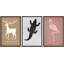 Animals " Milan Alligator Flamingo Pattern Animals Illustration Modern Art Rustic Group Whimsical Ultra " 3 - Pieces-98697091-98697090