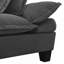 Canapé modulaire Cloud, canapé voilier en U avec porte-gobelets et rangement, port USB, 2 repose-pieds et 2 coussins, chenille pour appartement et salon, gris-129881079
