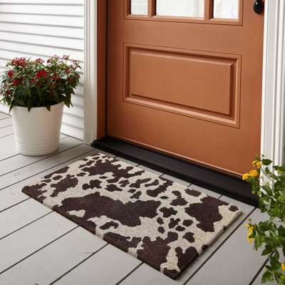 Tapis en cuir de vache et coco
